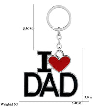 I Love Mom Dad Papa Mama Heart Keychain For Women Father's/Mother's Day Let