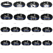 (10 PCS/lot) BLUE Black Thin Blue Line K9 Canine Dog Patrol Dog Paracord Su