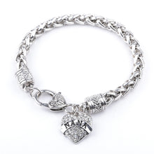 Rainbery Mom Gift Charm Rhinestone Heart Crystal Bracelet Letters MOM SISTE
