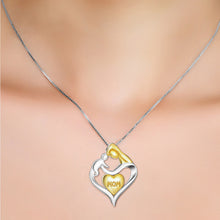 GNX10235 YFN 925 Sterling Silver Mother Love Necklace Mom And Child Gold Co