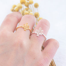 Bohemia Cactus Adjustable Ring For Women Beach Cocktail Party BFF Jewelry M