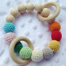 Baby Newborn Kids Teething Chewie Bracelets for Kids crochet beads Wood Bra