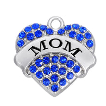 Minimal Brand Multicolor Heart MOM Crystal Charms Pendant for DIY Necklace