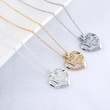 Mother's Day Gifts for Mom Silver Plated Heart Love Mom Necklaces & Pendant