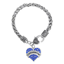 Skyrim Fashion zinc alloy crystals Cheer mom heart Crystal Jewelry bracelet