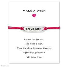 (10 pcs/lot) Silver Sign Fire Mom Wife Charm Bracelets for Women Girls Adju