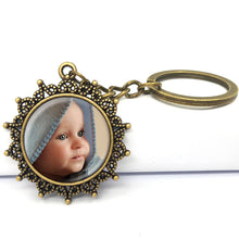 Personalized Photo Key Chain Ring Custom Photo of Your Baby Child Mom Dad G