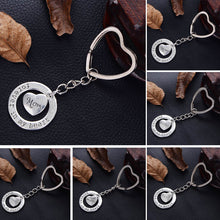 Family Gift Mom Sister Grandma Aunt Love Forever Heart Pendant Keychain Key
