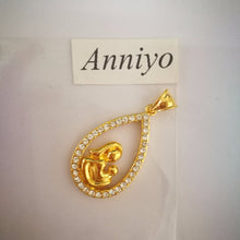 Anniyo Gift for Mom Necklaces Gold Color Mother/Mama/Mother & Child Pendant