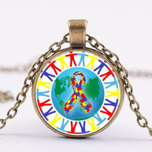 Newest statement necklace pendant Autism My Child is Autistic Superhero Aut