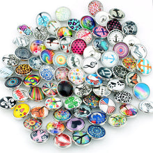 10pcs/lot 12mm&18mm&20mm Best MOM Snap Buttons Charms Print Glass Cabochon