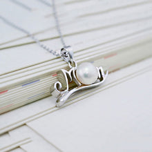 Mom Letters Pendant Pure 925 Sterling Silver Freshwater Pearl Pendants Fit