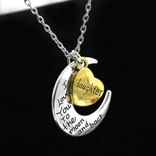 I Love You To The Moon And Back Silver Necklace Vintage Family Necklaces Pe